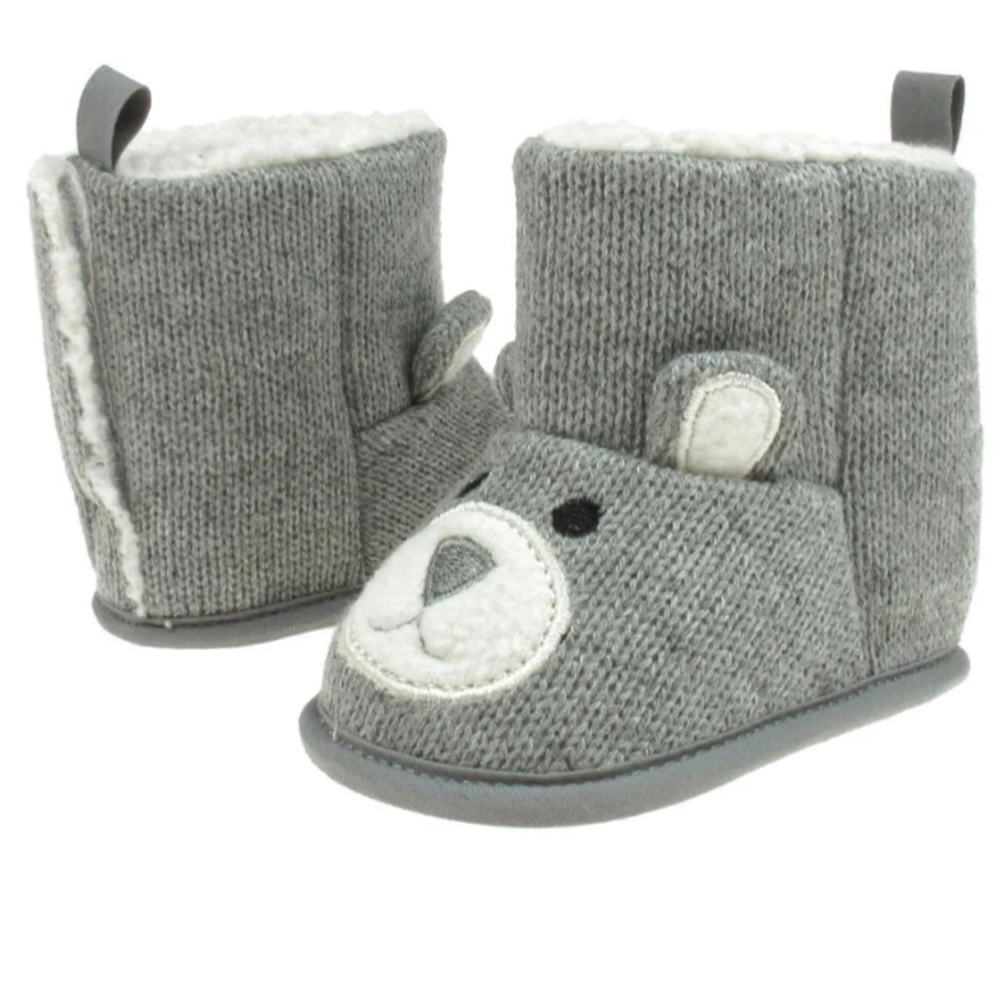 Capelli of New York Gray Bear Kids Slippers